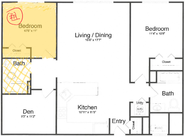 纽约对岸 Hoboken 公寓次卧 | 拎包入住, 设施齐全
